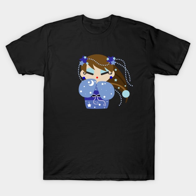 Moon Kokeshi T-Shirt by saradaboru